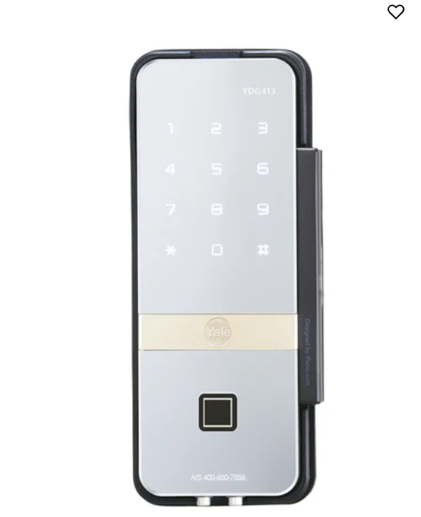 YDG 413 GL Biometric Smart Glass Door Lock, Mirror Finish