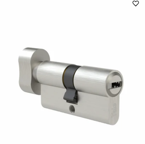 Yale Cylinder (70 MM TT SN DK-S) with Inside Thumb turn, Satin Nickel, Dimple Keys (5nos.)