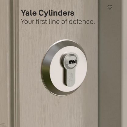 Yale Cylinder (70 MM TT SN DK-S) with Inside Thumb turn, Satin Nickel, Dimple Keys (5nos.)