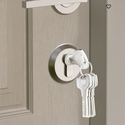 Yale Cylinder (70 MM TT SN DK-S) with Inside Thumb turn, Satin Nickel, Dimple Keys (5nos.)