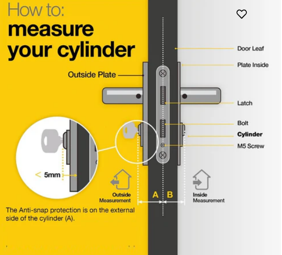 60 MM TT SN DK-S Cylinder with Inside Thumbturn, SN,Dimpled Key