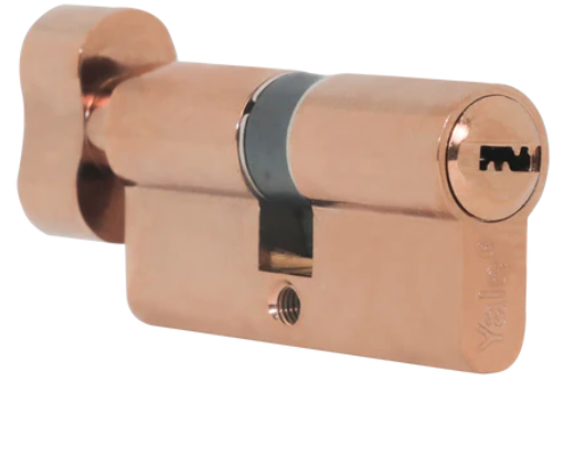60 MM TT PRG DK-S Cylinder with Inside Thumbturn, PVD Rose Gold ,Dimpled Key