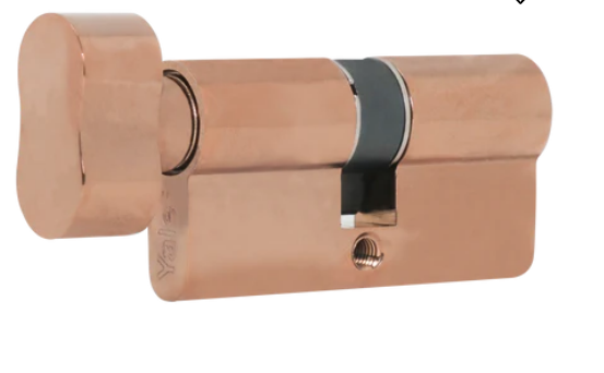 60 MM TT PRG DK-S Cylinder with Inside Thumbturn, PVD Rose Gold ,Dimpled Key