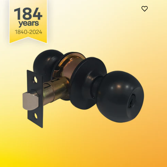 CA5127 US 19 Knobset- 60/70mm B/S, Entrance (with key) Black