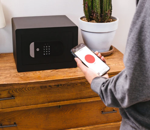 YSS/250/EB1 Smart Digital Safe Locker-Home, PIN, Black, Mobile APP