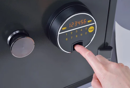 YFF/520/FG2 Biometric Safe Locker, 60 Min Fire Resistance,  Black, 37 Litre