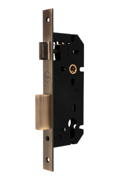 Yale Mortise lock body-85mm, 45mm Backset, Latch & Deadbolt (Brass)(AB)
