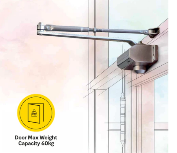 DCR 503 Door Closer EN Size 3, Silver