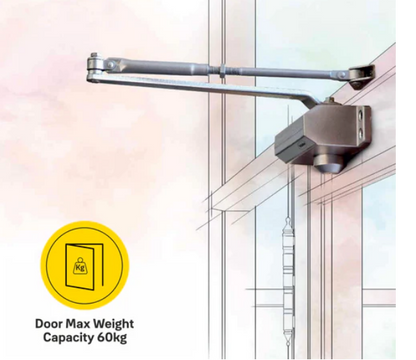 DCR 503 Door Closer EN Size 3, Silver