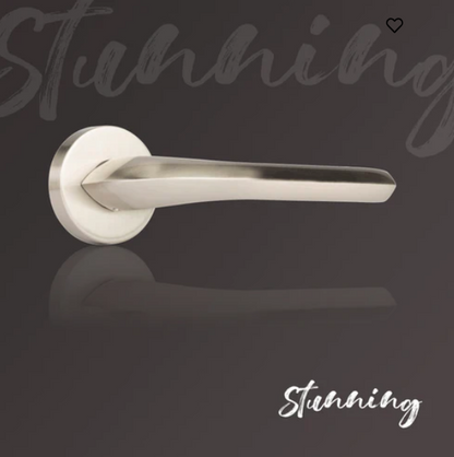 YPBL-808-Solid Brass Premium Lever Handle, Satin Steel