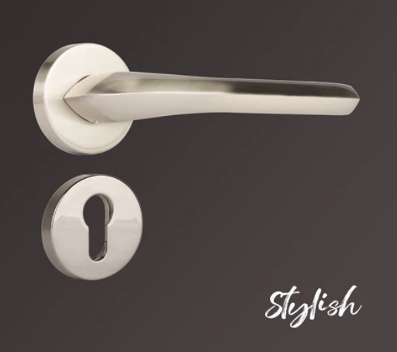 YPBL-808-Solid Brass Premium Lever Handle, Satin Steel