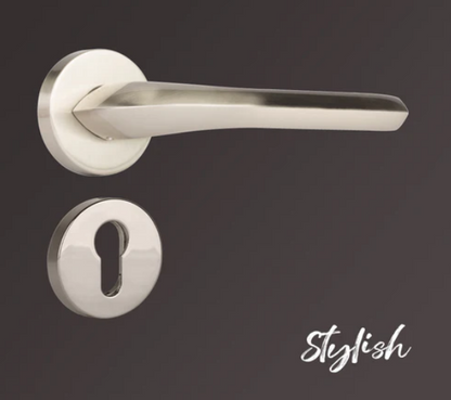 YPBL-808-Solid Brass Premium Lever Handle, Satin Steel