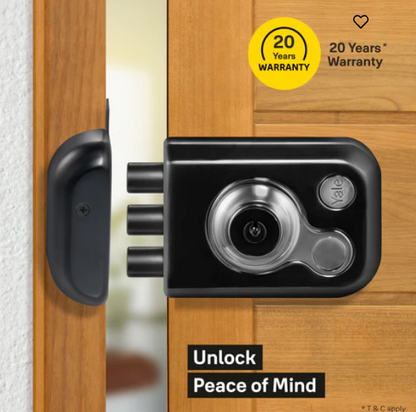 Yale Kratos™ Rim lock – 3 Deadbolt main door lock (KRT-3B-DC-BM/BN) Brass Matt (BM) / Brushed Nickel (BN)