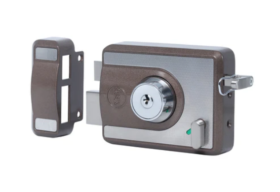 CBS-Cinco Stark Series Premium Rim Main Door Lock, Both Side Keys, Brown