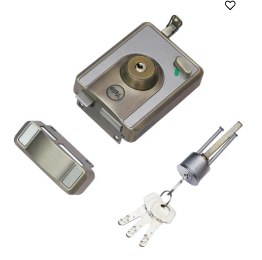 CBS-Cinco Stark Series Premium Rim Main Door Lock, Both Side Keys, Antique Brass