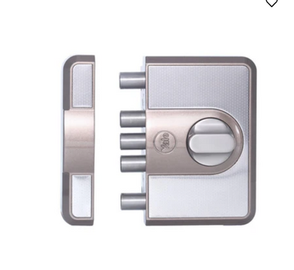 CBD-Cinco 500 Series 5 Dead Bolt Main Door RIM Lock, Knob Inside, Brown, With Dimple Keys