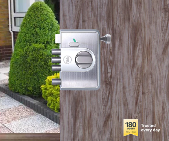 CBR-Cinco 500,Latch & DeadBolt Main Door Lock, Knob Inside, Silver