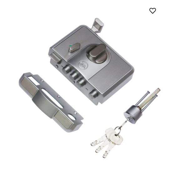 CBR-Cinco 500,Latch & DeadBolt Main Door Lock, Knob Inside, Silver