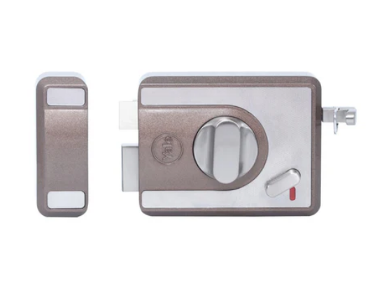 CBS-Cinco Stark Series Premium Rim Main Door Lock , Knob Inside, Brown