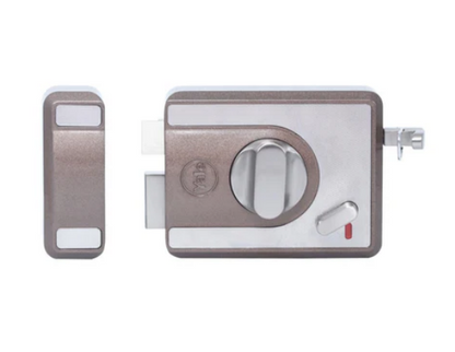 CBS-Cinco Stark Series Premium Rim Main Door Lock , Knob Inside, Brown