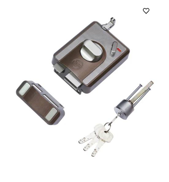 CBS-Cinco Stark Series Premium Rim Main Door Lock , Knob Inside, Brown