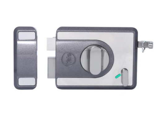 CBS-Cinco Stark Series Premium Rim Main Door Lock , Knob Inside, Grey
