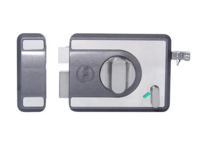 CBS-Cinco Stark Series Premium Rim Main Door Lock , Knob Inside, Grey