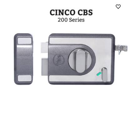 CBS-Cinco Stark Series Premium Rim Main Door Lock , Knob Inside, Grey