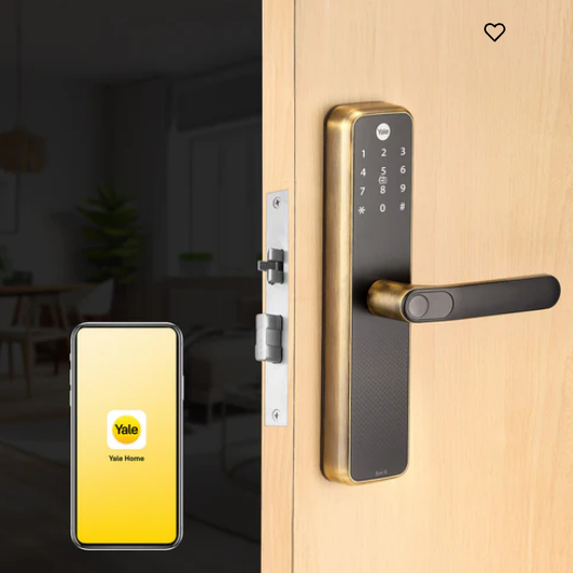 Yale Zuri S (Antique Bronze) Smart Lock with 5 way unlocking (Fingerprint, PIN, RFID, Manual Key) and Built-in Bluetooth (To Access through Home App)