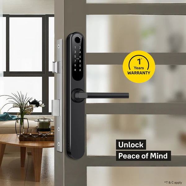 Yale YDAL-OD-BL Aluminium Profile Doors & Windows Digital Lock Suitable for Opening Door Black/Silver