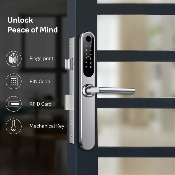 Yale YDAL-OD-BL Aluminium Profile Doors & Windows Digital Lock Suitable for Opening Door Black/Silver