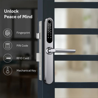 Yale YDAL-OD-BL Aluminium Profile Doors & Windows Digital Lock Suitable for Opening Door Black/Silver