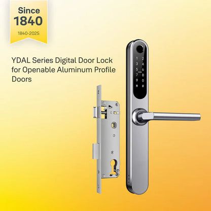 Yale YDAL-OD-BL Aluminium Profile Doors & Windows Digital Lock Suitable for Opening Door Black/Silver