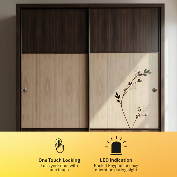 Yale YLDRPC Biometric Smart Premium Wardrobe Lock - Black / Rose Gold