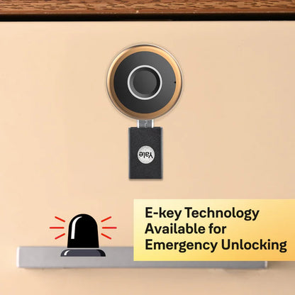Yale YLDRPC Biometric Smart Premium Wardrobe Lock - Black / Rose Gold