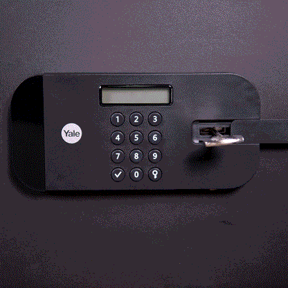 YSFB/400/EB1  High Security Digital Safe Locker with Fingerprint and Pin Access - Black