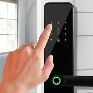 YDME 200 NxT Digital Door Lock with fingerprint, PIN, Manual Keys, RFID Card - Gold
